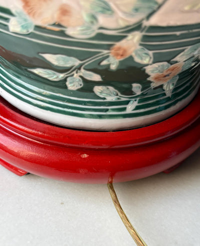 Vintage Chinoiserie Ginger Jar Table Lamp