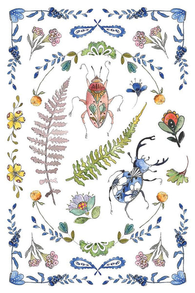 IOD Fern Fables Watercolor Transfer, Vintage Victorian Transfers for crafts, craft supply, Card embellishment, floral transfer for smalls