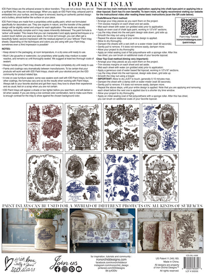 IOD Hameau de la Reine Paint Inlay Sheet