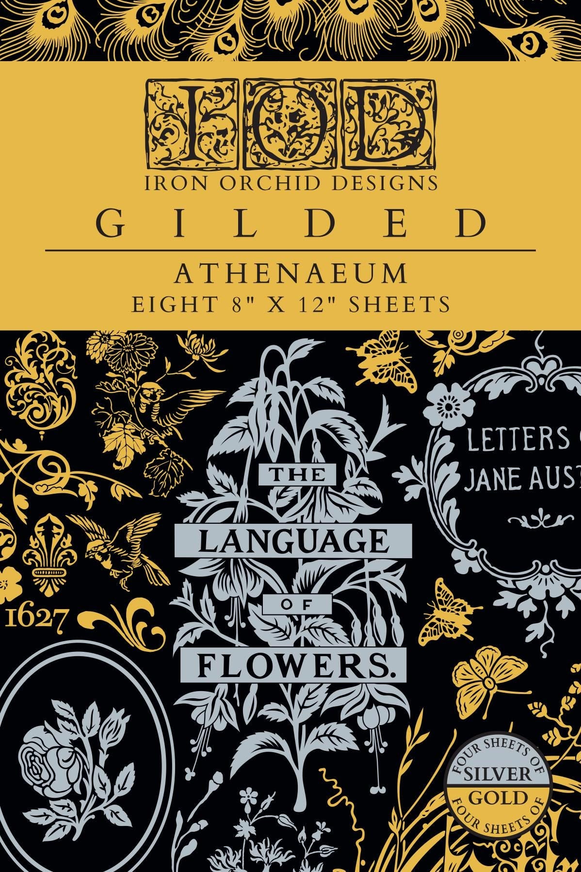IOD Athenæum Gilded Foil Rub On Transfer Sheet (8x12)