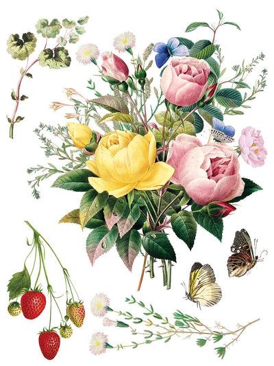IOD Marche Des Fleurs Rub On Transfer Sheet (12x16)