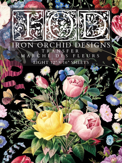 IOD Marche Des Fleurs Rub On Transfer Sheet (12x16)