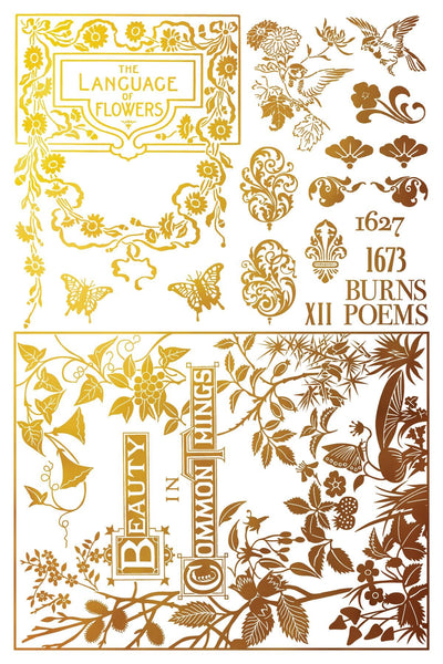 IOD Athenæum Gilded Foil Rub On Transfer Sheet (8x12)