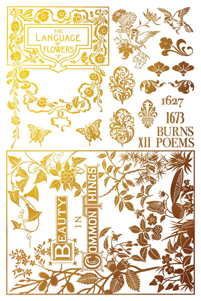 IOD Athenæum Gilded Foil Rub On Transfer Sheet (8x12)