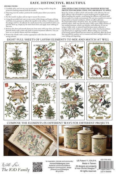 IOD Winter’s Calling Rub On Transfer Sheet
