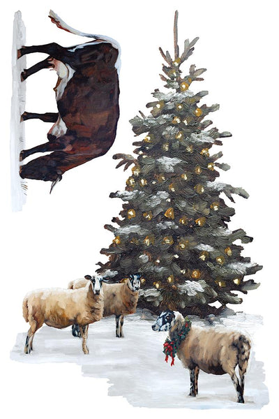 IOD A Cotswold Christmas Rub On Transfer Sheet