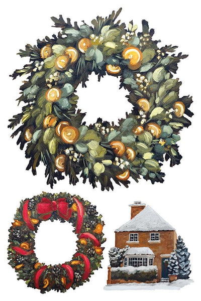 IOD A Cotswold Christmas Rub On Transfer Sheet