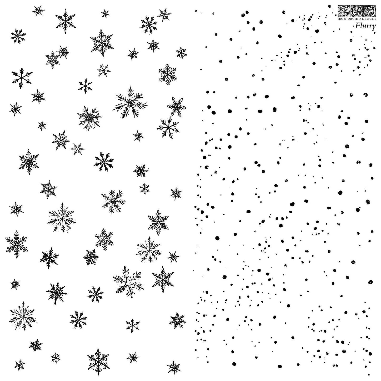 IOD Flurry Christmas Decor Stamp