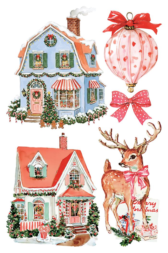 IOD Darling Holiday Rub On Transfer Sheet