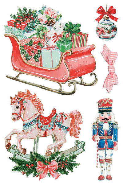IOD Darling Holiday Rub On Transfer Sheet