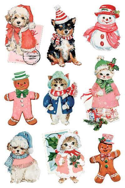 IOD Darling Holiday Rub On Transfer Sheet