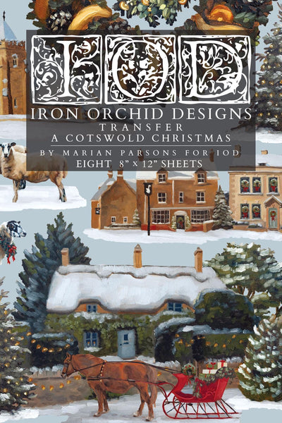 IOD A Cotswold Christmas Rub On Transfer Sheet