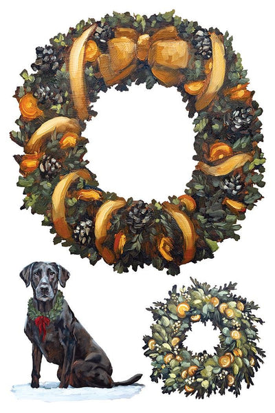 IOD A Cotswold Christmas Rub On Transfer Sheet