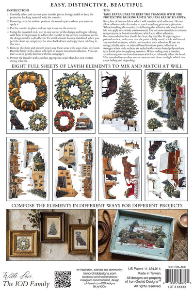 IOD A Cotswold Christmas Rub On Transfer Sheet