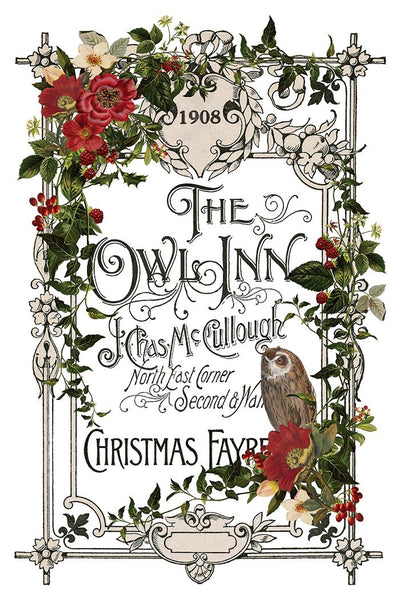 IOD Stag Tavern Christmas Rub On Transfer Sheet