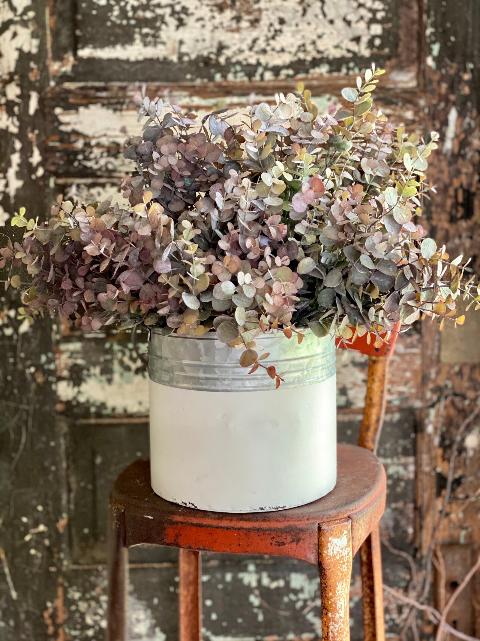 Frosted Faux Eucalyptus Bush