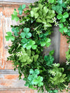 The Aileen St Patricks day shamrock wreath~shamrock wreath for front door~all season wreath~wedding wreath~st patty wreath~luck of the irish