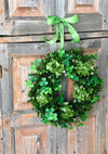 The Aileen St Patricks day shamrock wreath~shamrock wreath for front door~all season wreath~wedding wreath~st patty wreath~luck of the irish