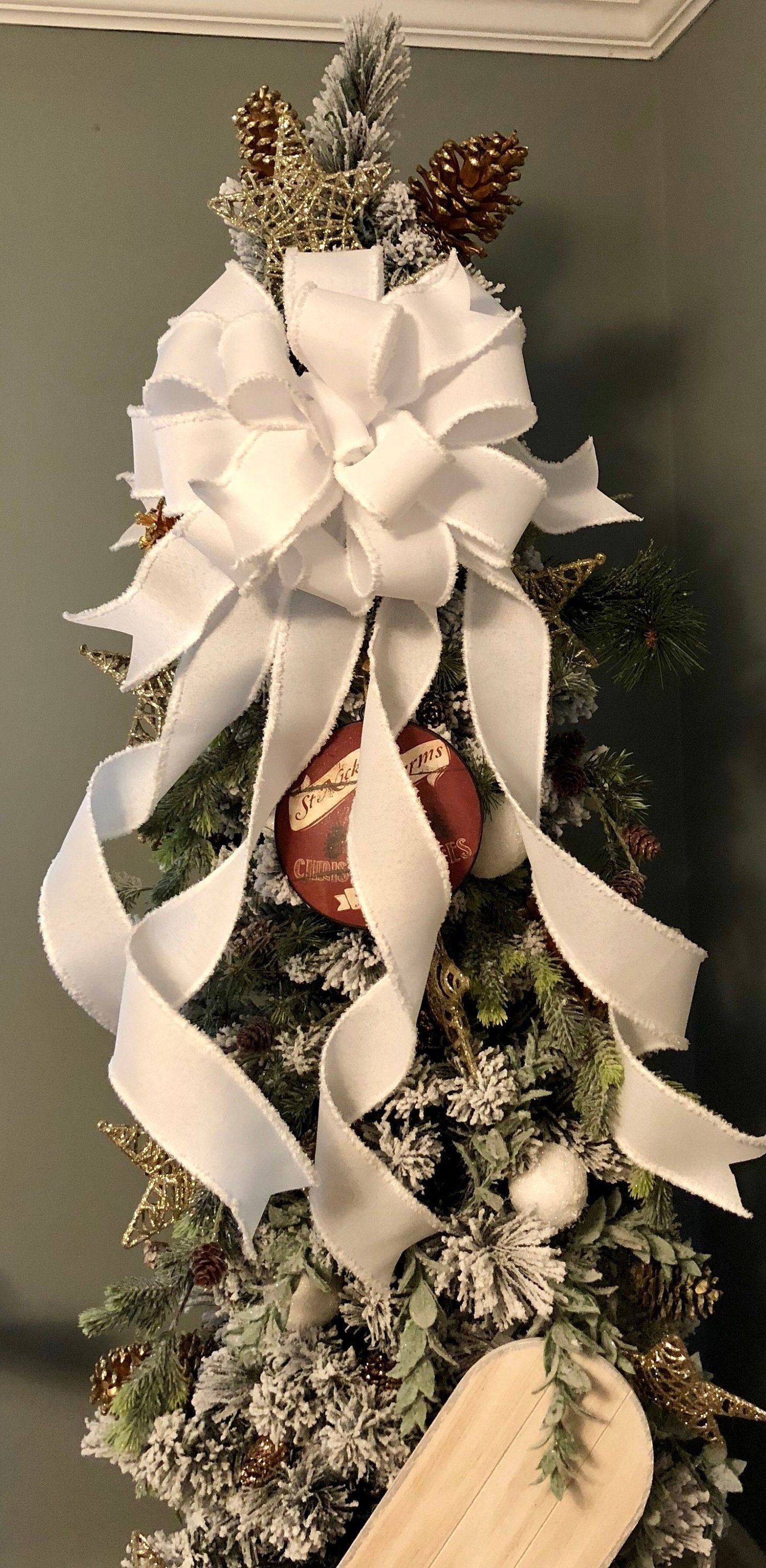 The Vanna White Oversized Christmas Tree Topper Bow~XL bow for