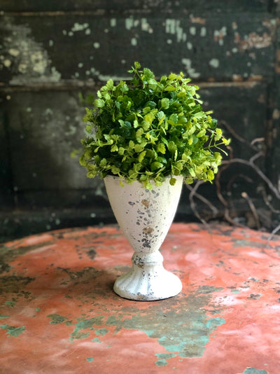 The Josie Maiden Hair Fern French Country Cottage Style Topiary Urn For Mantles & Tables~Farmhouse decor~Small greenery centerpiece