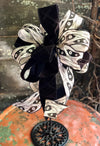 The Imhotep Black & Tan Halloween Mummy Bow for Wreaths and Lanterns~Spooky bow for mailbox~All hallows eve~halloween decor~Swag bow~scary