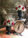 The Harriet Mixed Green & Berry Winter Topiary Urn For Table~Christmas Greenery Urn For Shelf~Pine centerpiece for mantle~Mini arrangement