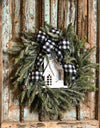 The Marie Winter Woodland Iced Winter Wreath For Front Door~Snowy Church Wreath~Rustic Farmhouse wreath~Cabin decor~Xmas Wreath