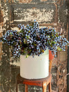 Faux Blueberry Cluster Branch, Silk flower stem, artificial flower stem, craft supply, wedding flower, artificial fruit