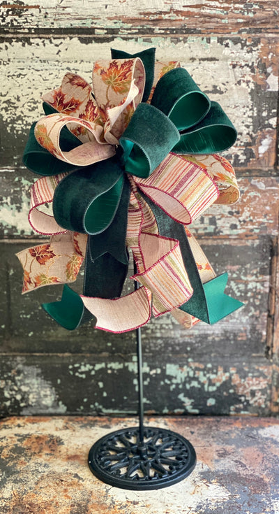 The Andie Orange Plum & Green Fall Bow