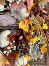 The Kelly Yellow Sage & Russet Pumpkin Fall Wreath