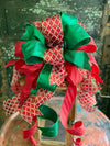 The Jingle Red & Green Christmas Bow