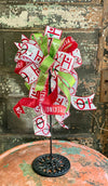 The Pippin Red White & Green Gnome Christmas Bow
