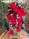 The Parker Red Black & White Plaid Bow