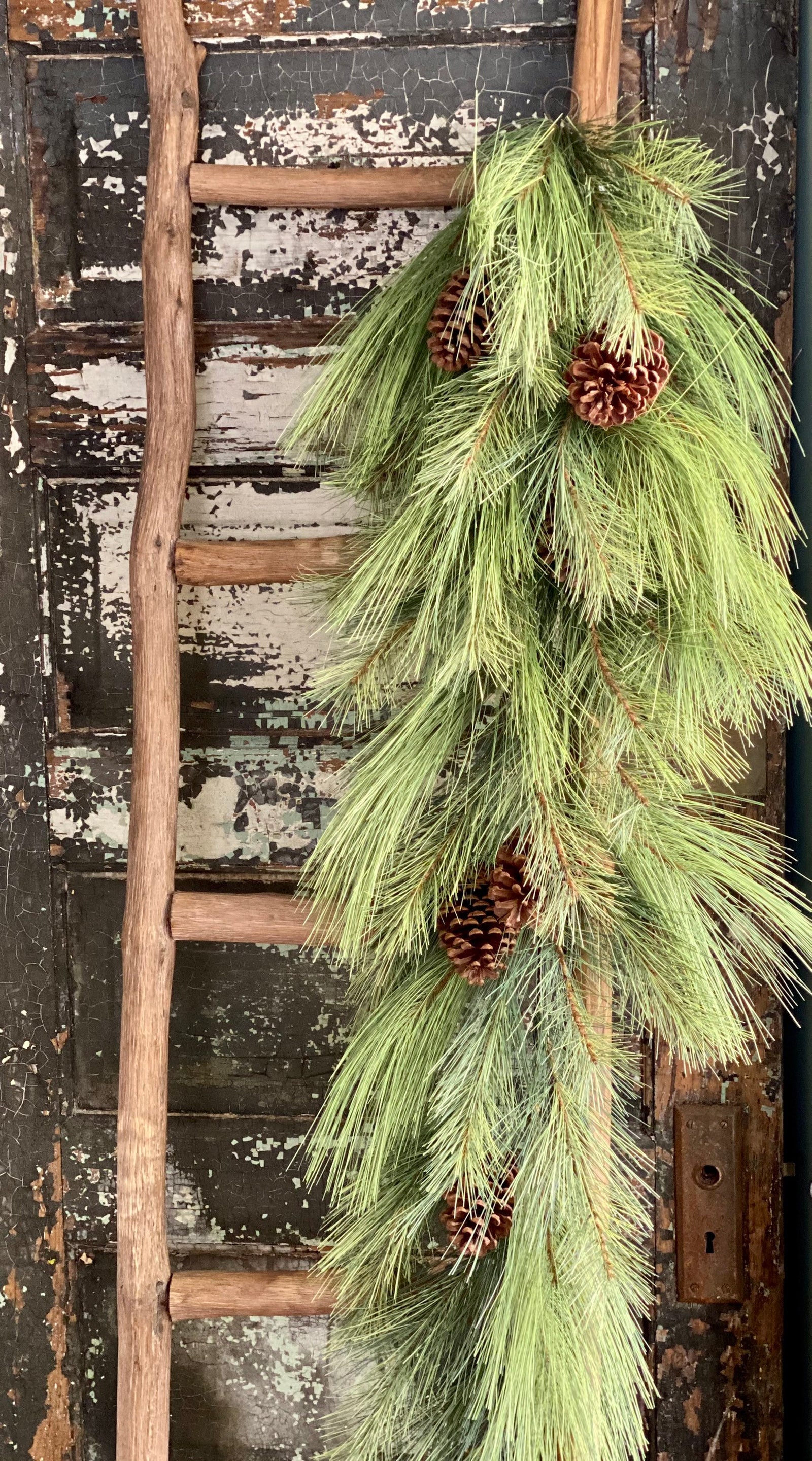 Extra Tall Long Needle Pine Christmas Swag, holiday greenery swag, wreath making supply, winter farmhouse decor, holiday decor