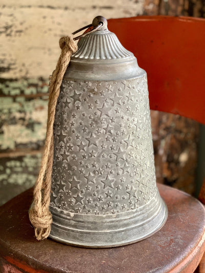 Galvanized Vintage Style Metal Star Bell
