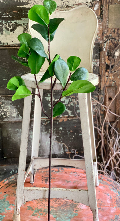 Artificial Real Touch Fiddle Leaf Fig Branch Greenery Spray, urn filler greenery, spring greenery, wreath making supply, wedding greenery