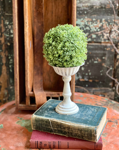 Artificial Creeping Thyme Greenery Ball, farmhouse mantle decor, greenery sphere urn filler, wreath making supply, Craft supply