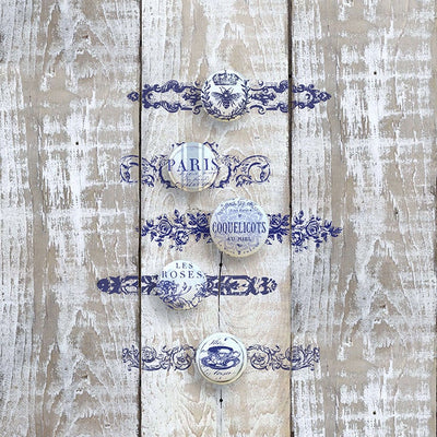 IOD Knob Toppers Decor Stamp, Stamp for crafts, craft supply, Cottage decor stamp, Card stamp embellishment, French country stamp designs