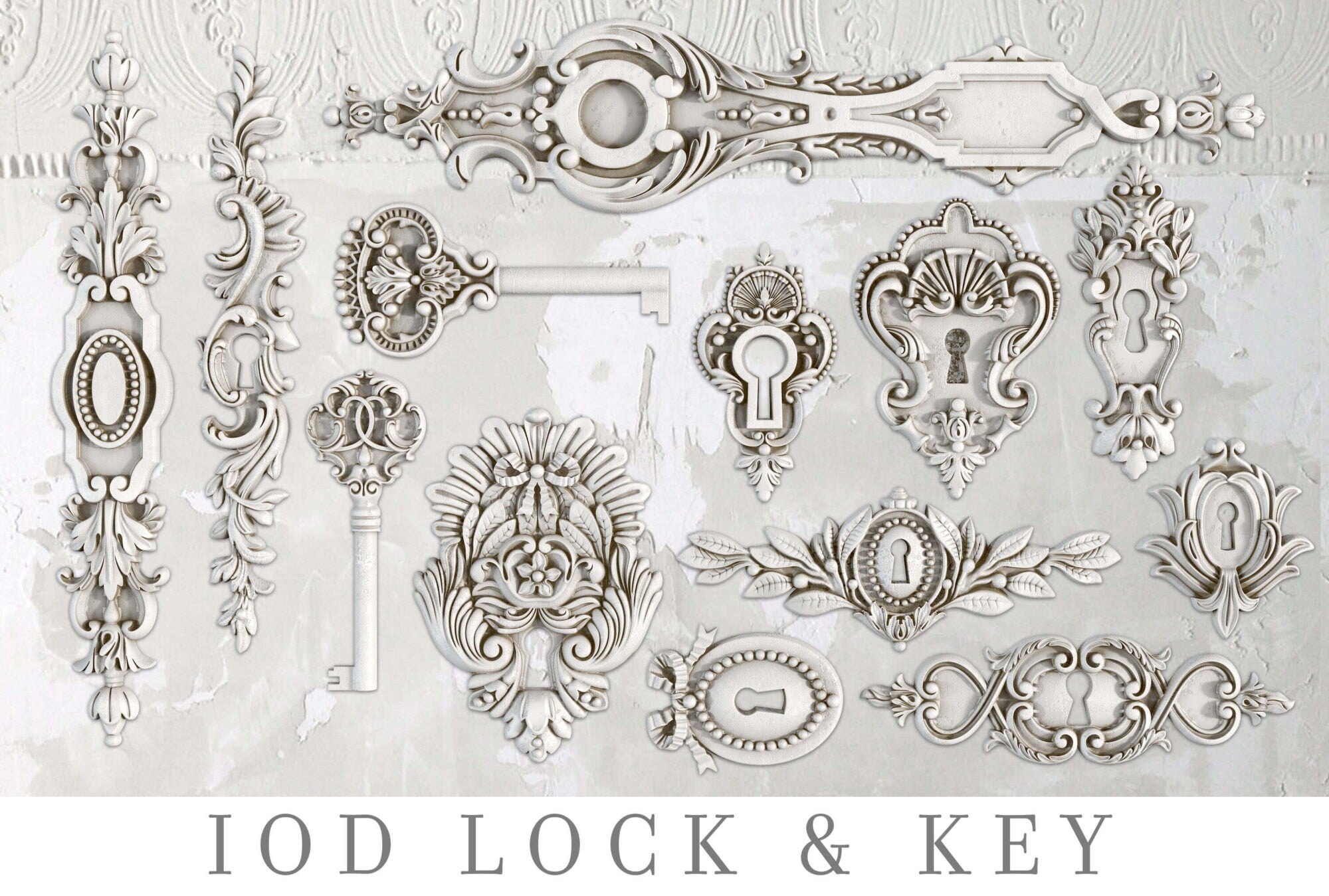 IOD Lock & Key Decor Mould