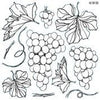 IOD Grapes Decor Stamp, craft supply, Cottagecore, Extra large stamp, French country stamp designs, large paintable stamp