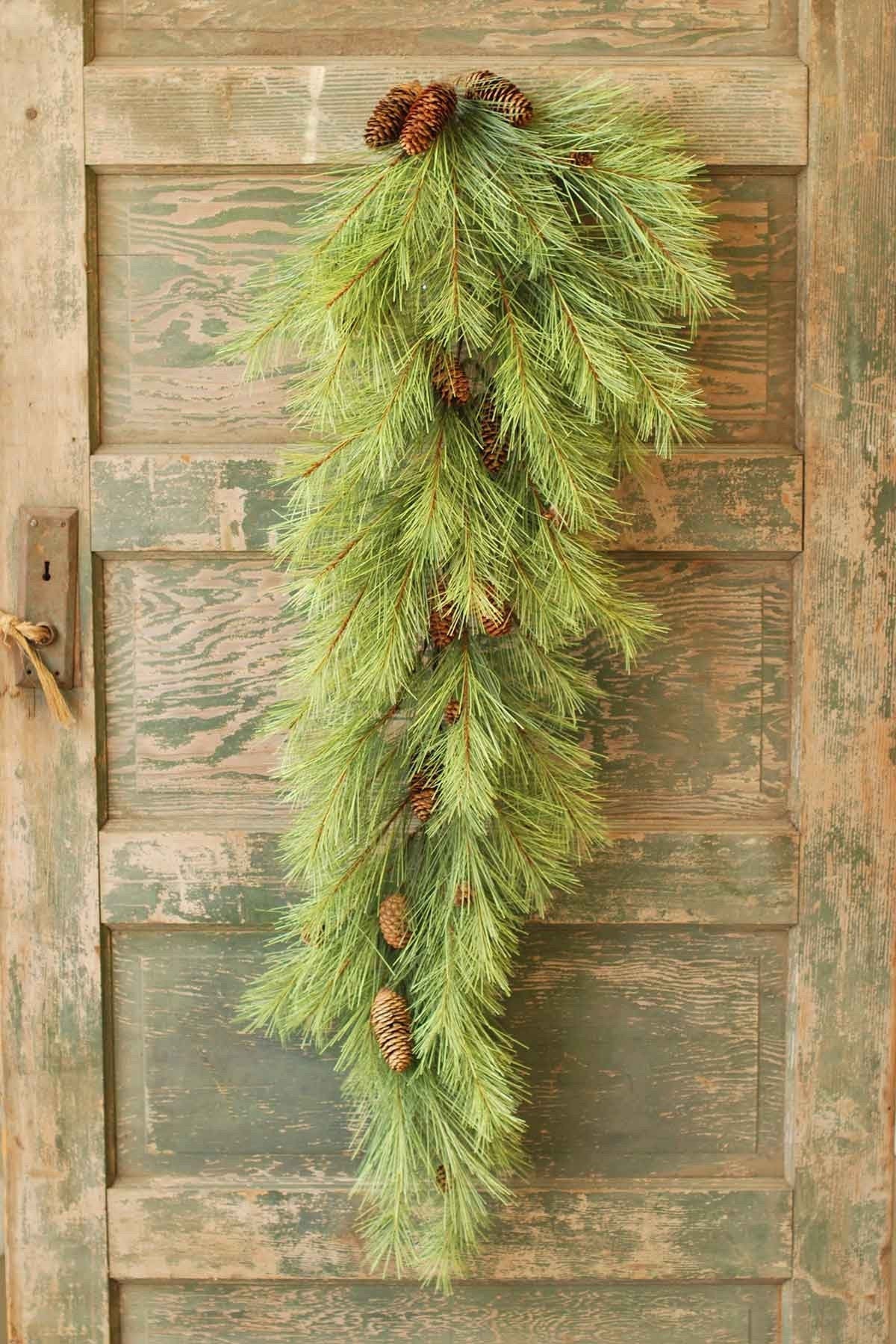 Extra Tall Long Needle Pine Christmas Swag - Crested Perch