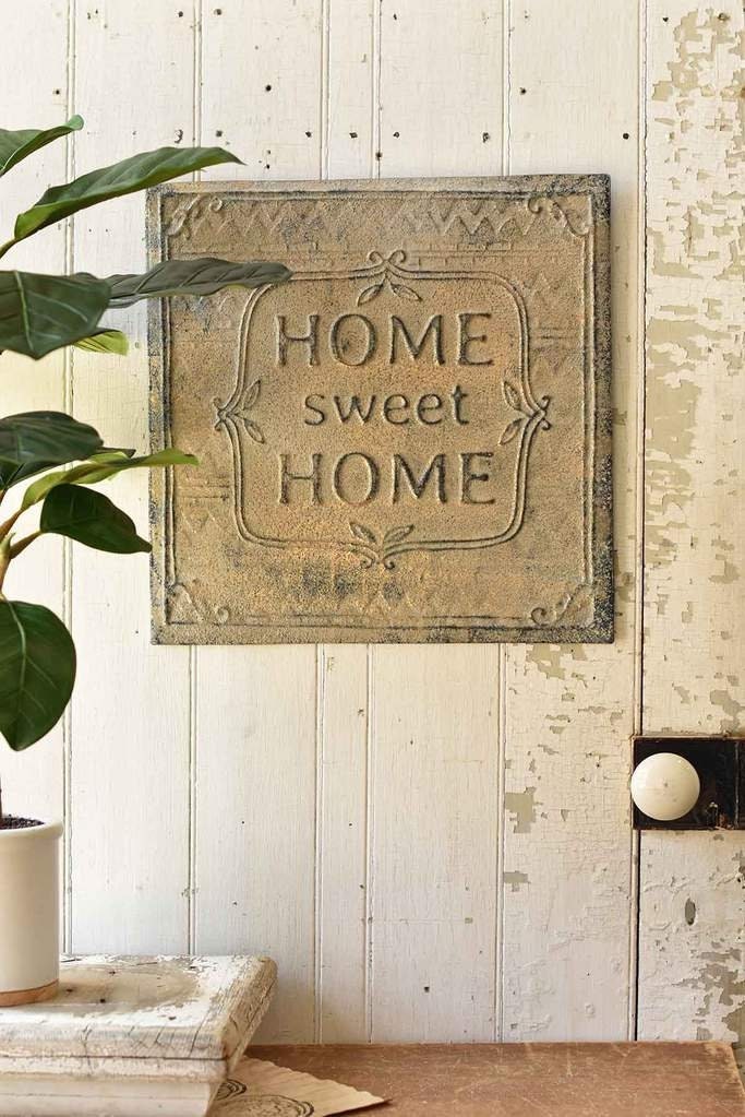 Vintage Style Metal Home Sweet Home Sign