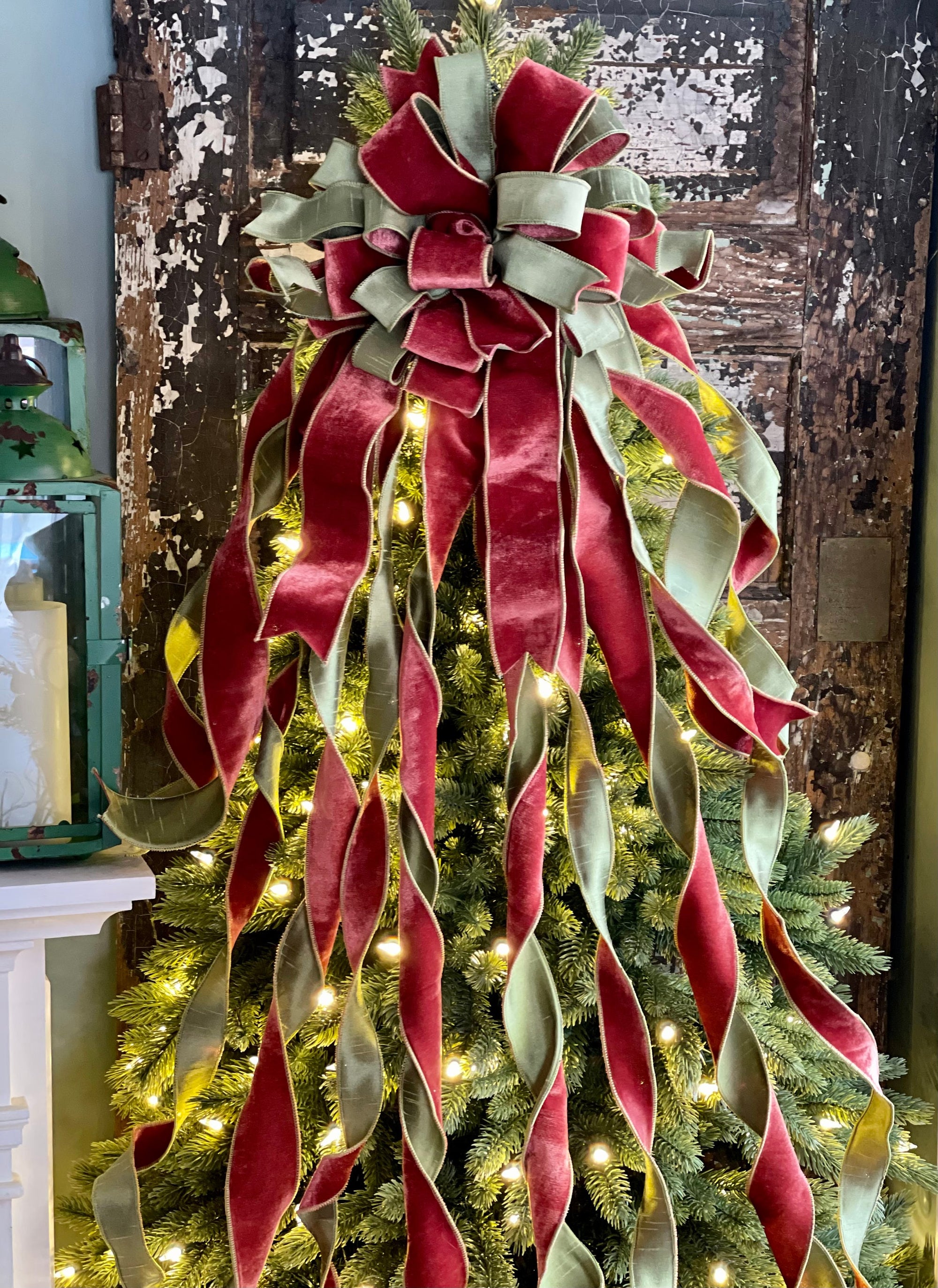 Tree Topper Bow Tutorial Diy Christmas Tree Topper Bow