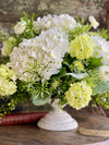 The Allison White Hydrangea Spring Centerpiece For Dining Table