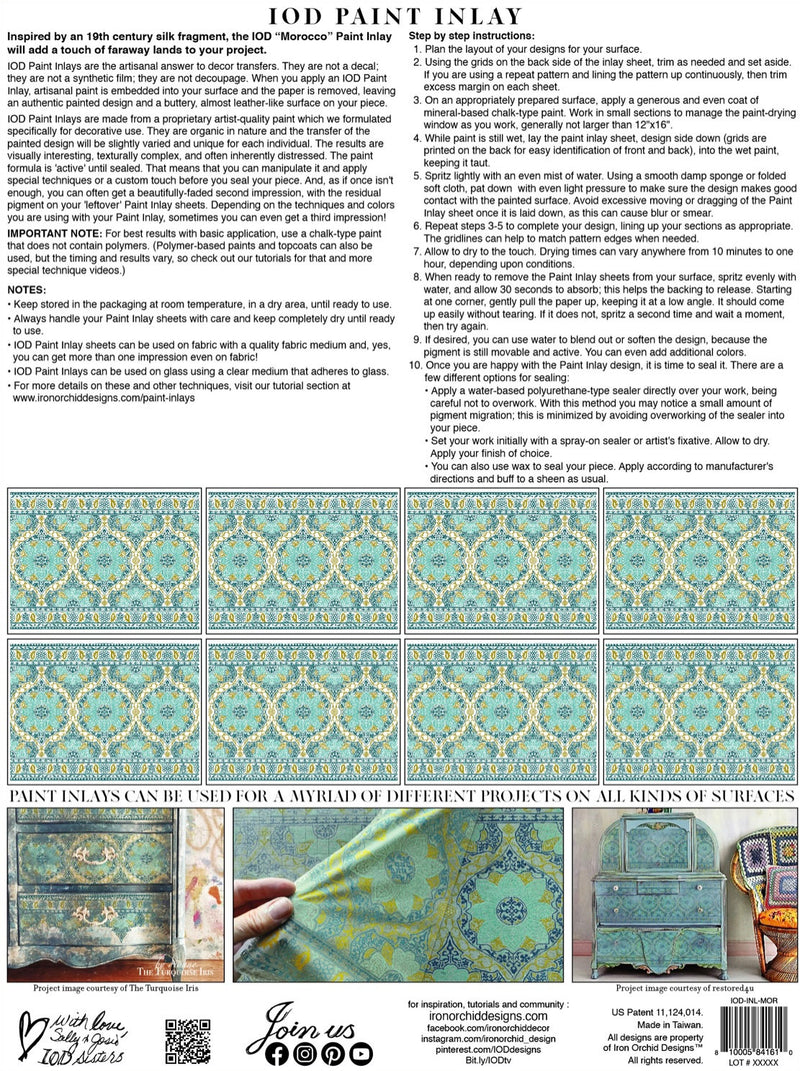 IOD Morocco Paint Inlay Sheet
