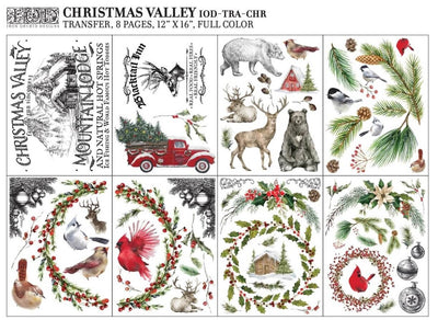 IOD Christmas Valley Rub On Transfer Sheet