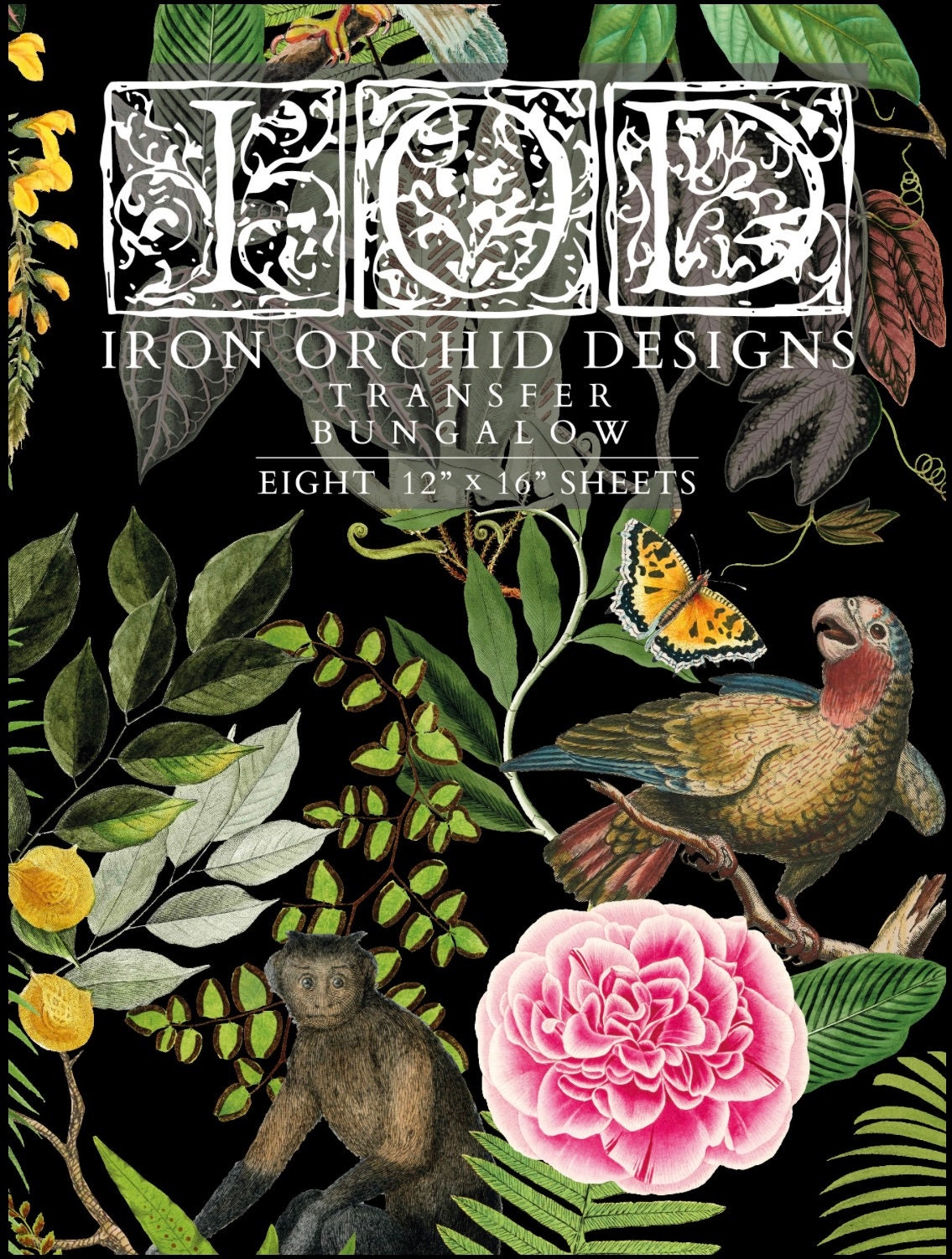 Midnight Garden Transfer on a - IOD - Iron Orchid Designs