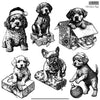IOD Christmas Pups Decor Stamp
