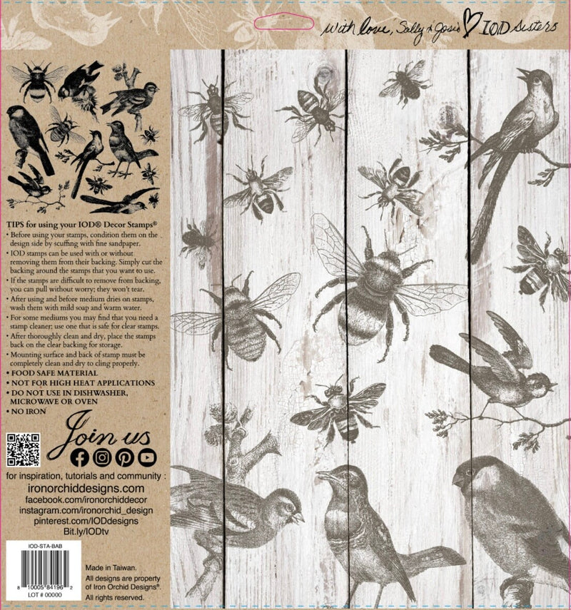 IOD Birds and Bees Decor Stamp