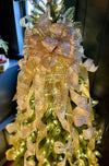 The Donner cream & Gold XXXL Christmas Tree Topper Bow